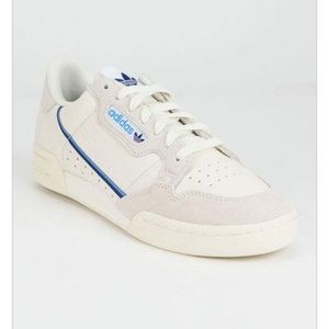 adidas continental 80s sneakers blue and white!!